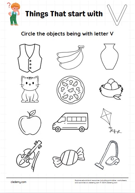 Letter V Object Search